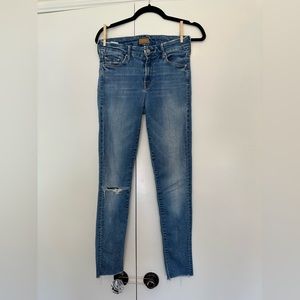 MOTHER The Looker Distressed Skinny Jeans | Size 26